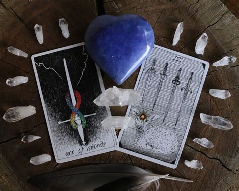 Divination witch with tarot